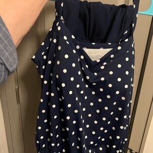 Navy Polka Dot Swimsuit